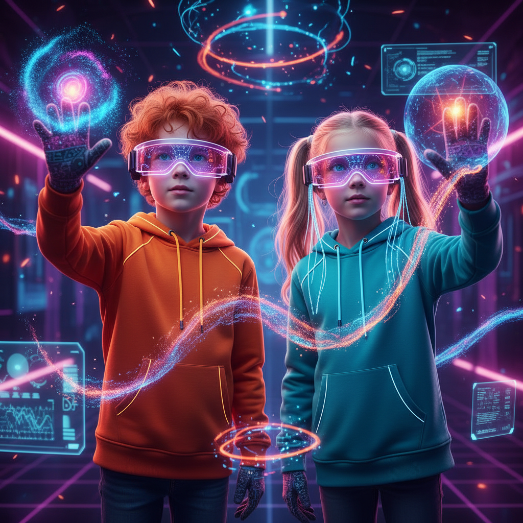 Schule, Marskinder, Gen Alpha, Futuristisch, Mars, Alpha Gehirn, Digital